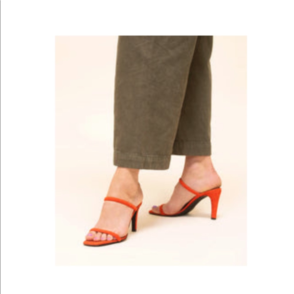 Charlotte Stone Dua heel in Tangerine size 7 brand new